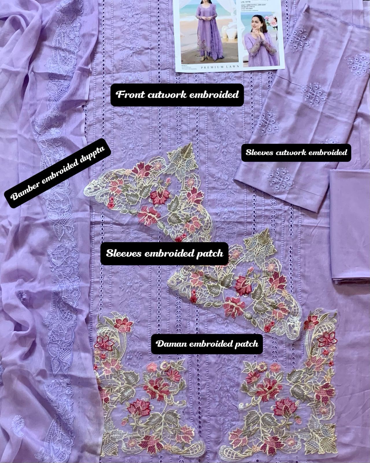 3 Pcs MOST DEMANDING EDITION FABRIC Lawn90/88