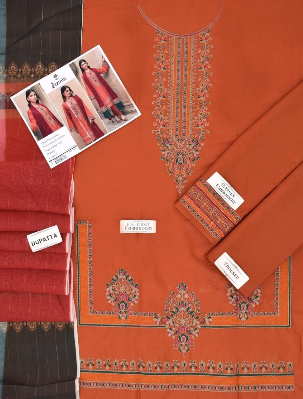 3 PCs premiun lawn suit with digital print