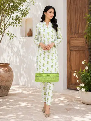 2 Pcs Women's Unstitched Printed Suit & 14 August premiun 2 pcs suit