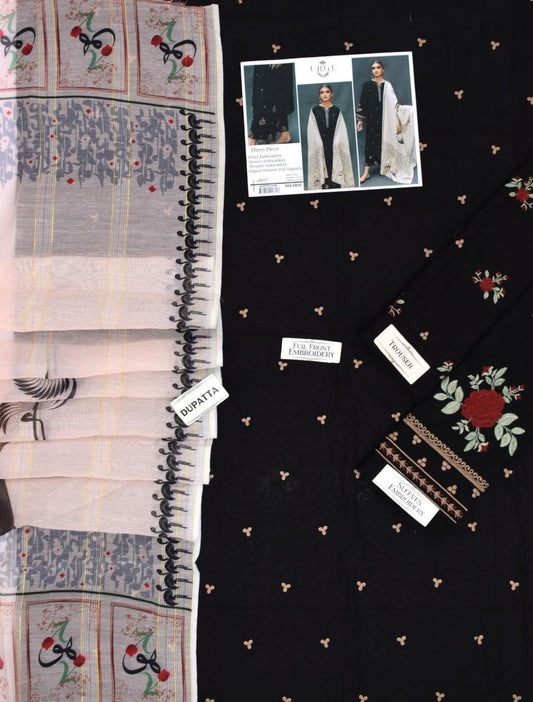 3 Pcs premiun Lawn suit with digital print