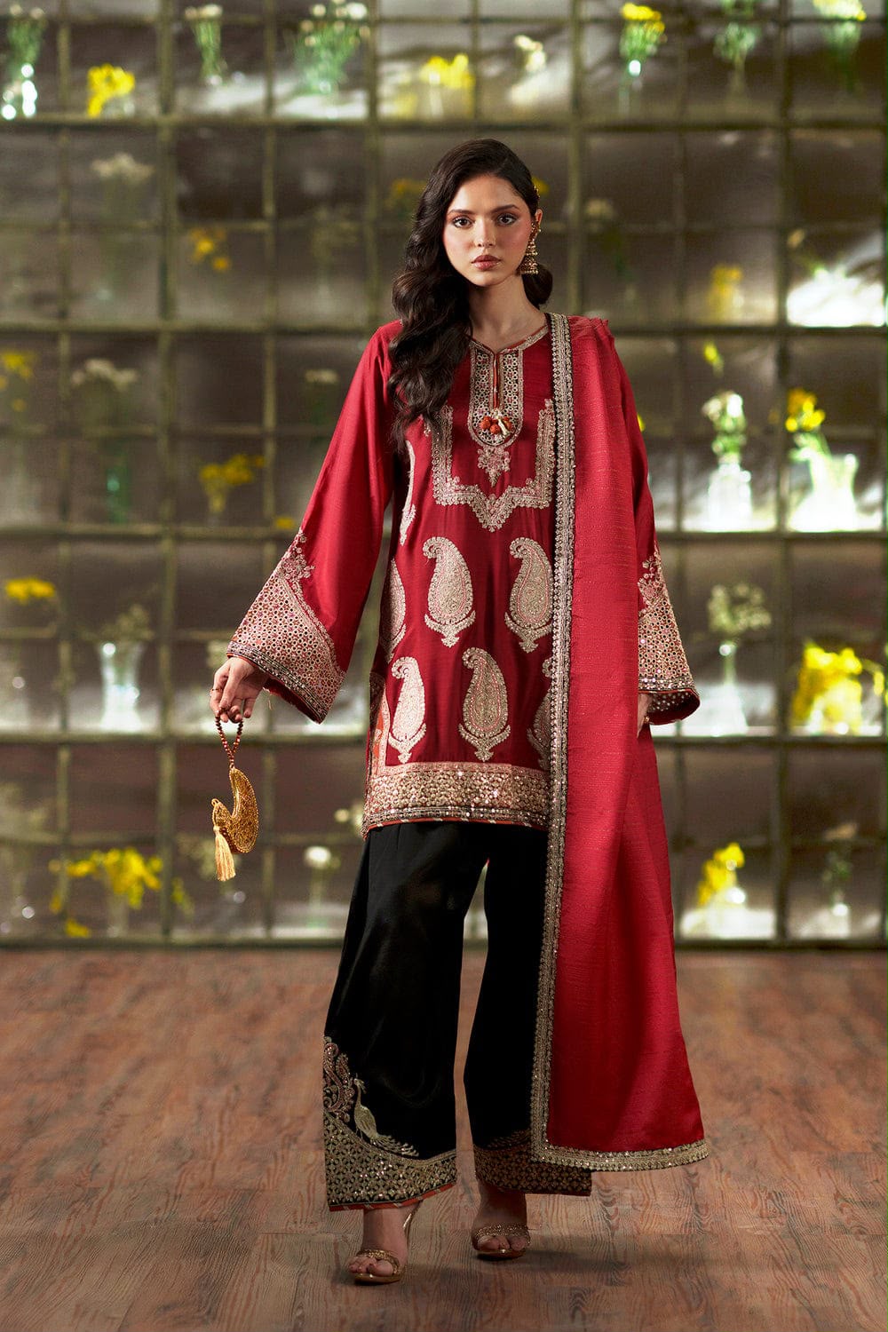 03PCS UNSTITCHED SUIT FABRIC Digtal printed Silk