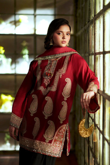 03PCS UNSTITCHED SUIT FABRIC Digtal printed Silk