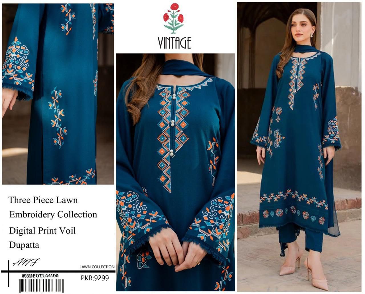 3 Pcs Premium Lawn Suit with digital print