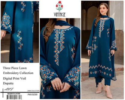 3 Pcs Premium Lawn Suit with digital print