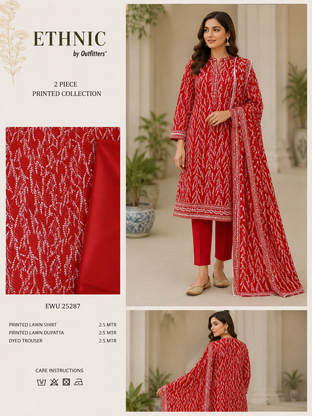 Buy Premium 2-Piece Unstitched Women's Suits | Luxury Collections